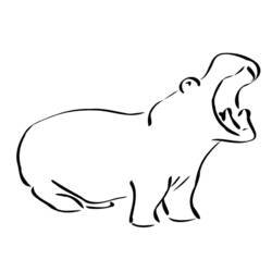 Coloring page: Hippopotamus (Animals) #8650 - Free Printable Coloring Pages