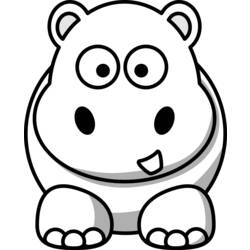 Coloring pages: Hippopotamus - Printable coloring pages