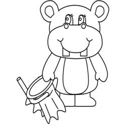Coloring page: Hippopotamus (Animals) #8691 - Free Printable Coloring Pages