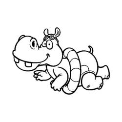 Coloring page: Hippopotamus (Animals) #8692 - Free Printable Coloring Pages