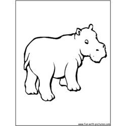 Coloring page: Hippopotamus (Animals) #8707 - Printable coloring pages