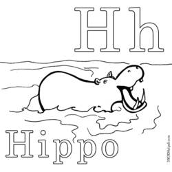 Coloring page: Hippopotamus (Animals) #8723 - Free Printable Coloring Pages