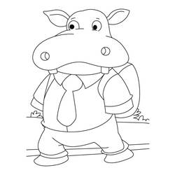Coloring page: Hippopotamus (Animals) #8746 - Free Printable Coloring Pages