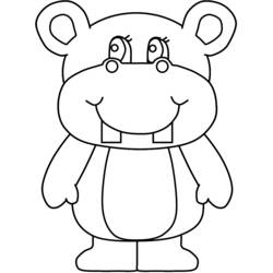 Coloring page: Hippopotamus (Animals) #8747 - Free Printable Coloring Pages