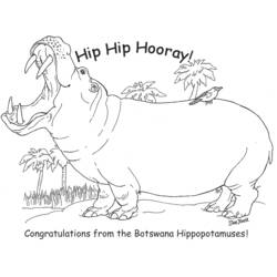 Coloring page: Hippopotamus (Animals) #8762 - Printable coloring pages
