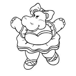 Coloring page: Hippopotamus (Animals) #8776 - Free Printable Coloring Pages