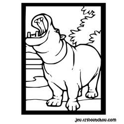 Coloring page: Hippopotamus (Animals) #8777 - Free Printable Coloring Pages