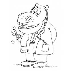 Coloring page: Hippopotamus (Animals) #8795 - Free Printable Coloring Pages