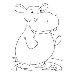 Coloring page: Hippopotamus (Animals) #8799 - Free Printable Coloring Pages