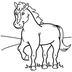 Horse (Animals) coloring page #178236 to print and color