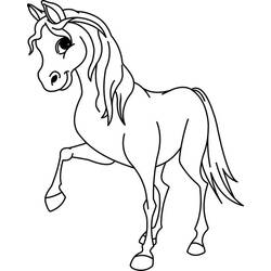 Horse (Animals) coloring page #178239 to print and color