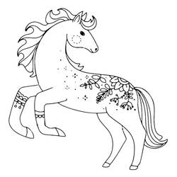Horse (Animals) coloring page #178248 to print and color