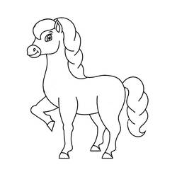 Horse (Animals) coloring page #178249 to print and color