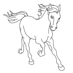 Horse (Animals) coloring page #178250 to print and color