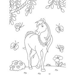Horse (Animals) coloring page #178256 to print and color