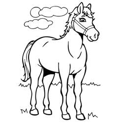 Horse (Animals) coloring page #178263 to print and color