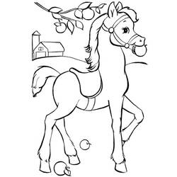 Horse (Animals) coloring page #178277 to print and color