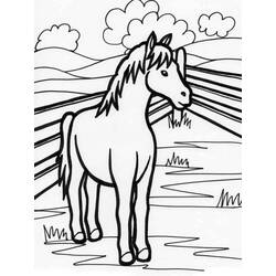Horse (Animals) coloring page #178279 to print and color