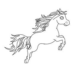 Horse (Animals) coloring page #178280 to print and color