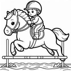 Horse (Animals) coloring page #216503 to print and color
