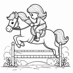 Horse (Animals) coloring page #216506 to print and color