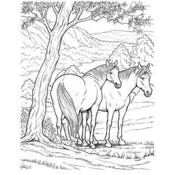 Coloring page: Horse (Animals) #2172 - Printable coloring pages