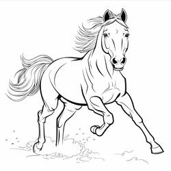 Horse (Animals) coloring page #217693 to print and color