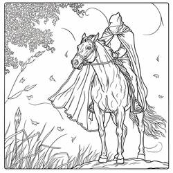 Horse (Animals) coloring page #217702 to print and color