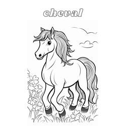 Horse (Animals) coloring page #217705 to print and color