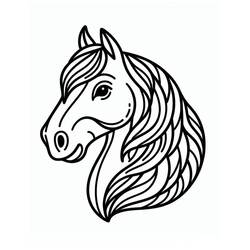 Horse (Animals) coloring page #218853 to print and color