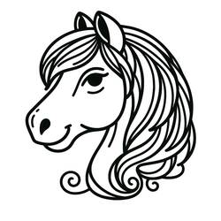 Horse (Animals) coloring page #218856 to print and color