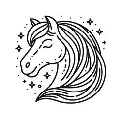Horse (Animals) coloring page #218857 to print and color