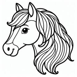 Horse (Animals) coloring page #218858 to print and color