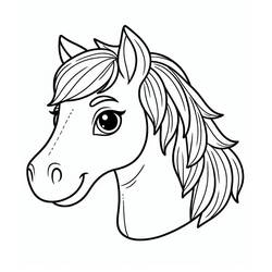 Horse (Animals) coloring page #218860 to print and color