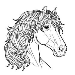 Horse (Animals) coloring page #218861 to print and color