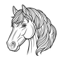 Horse (Animals) coloring page #218864 to print and color