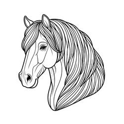 Horse (Animals) coloring page #218865 to print and color
