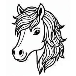Horse (Animals) coloring page #218870 to print and color