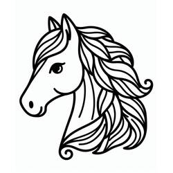 Horse (Animals) coloring page #218871 to print and color