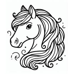 Horse (Animals) coloring page #218872 to print and color