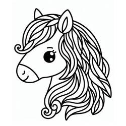 Horse (Animals) coloring page #218873 to print and color