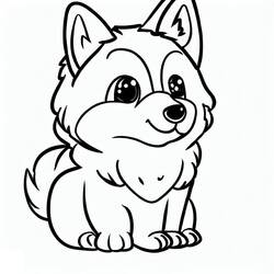 Husky (Animals) coloring page #189103 to print and color