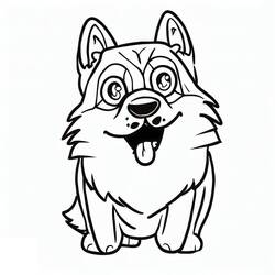 Husky (Animals) coloring page #189105 to print and color