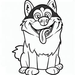 Husky (Animals) coloring page #189106 to print and color