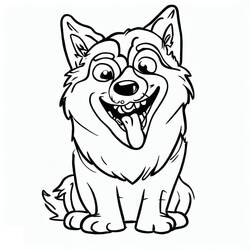 Husky (Animals) coloring page #189108 to print and color