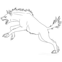 Coloring pages: Hyena - Printable Coloring Pages