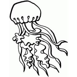 Coloring page: Jellyfish (Animals) #20390 - Free Printable Coloring Pages