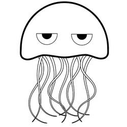 Coloring page: Jellyfish (Animals) #20393 - Printable Coloring Pages