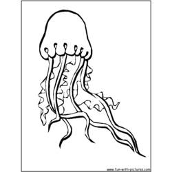 Coloring page: Jellyfish (Animals) #20394 - Free Printable Coloring Pages