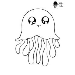 Coloring pages: Jellyfish - Free Printable Coloring Pages